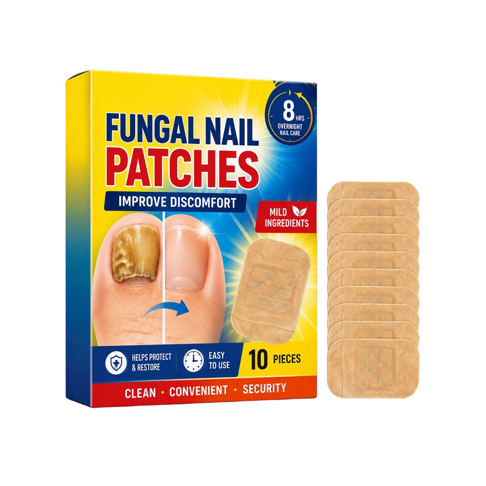 Nail care patches for daily nail grooming