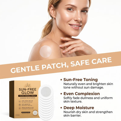 Sun-free skincare microneedle patch facial care
