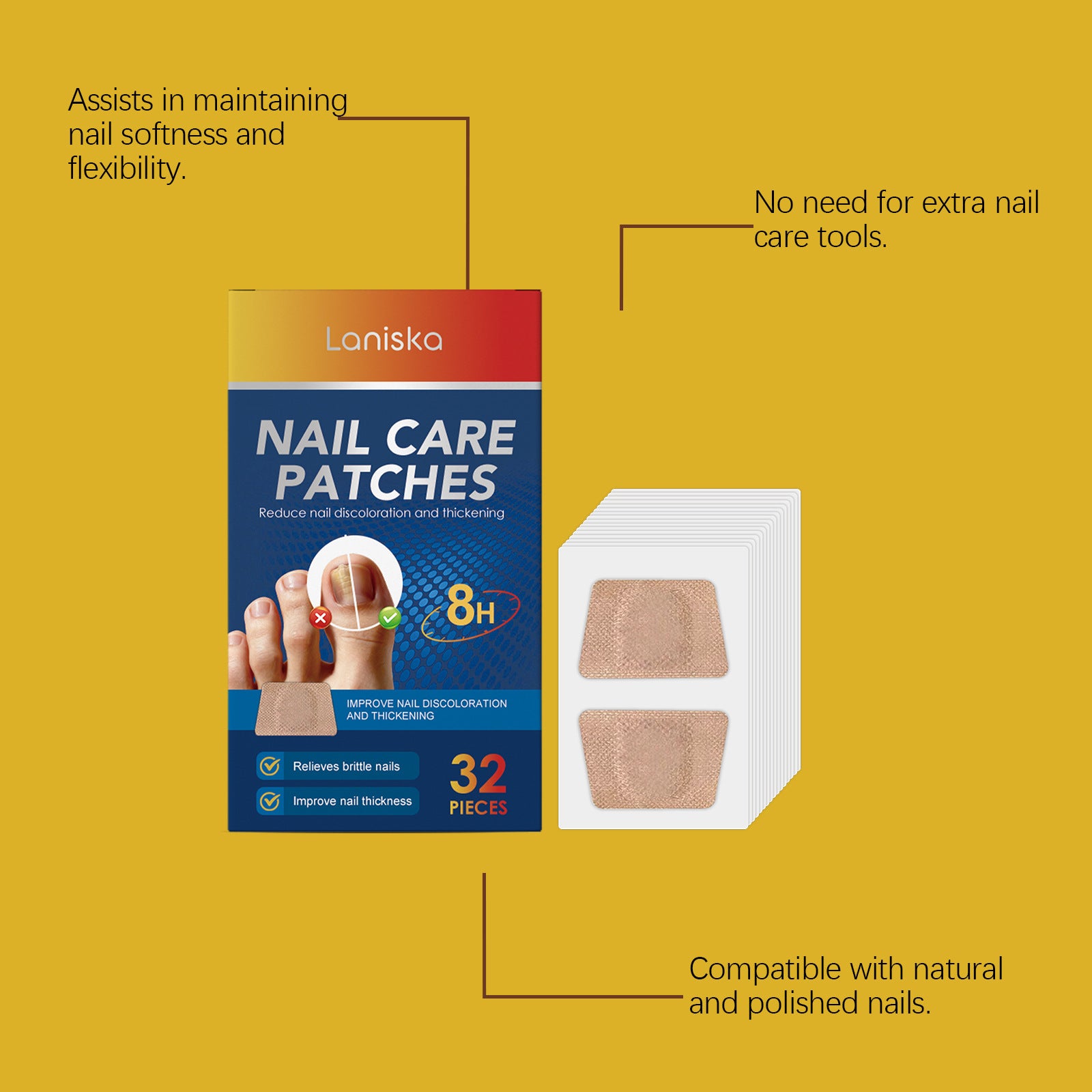 Nail care patches daily nail grooming