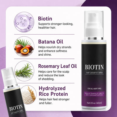 Biotin hair care spray daily grooming