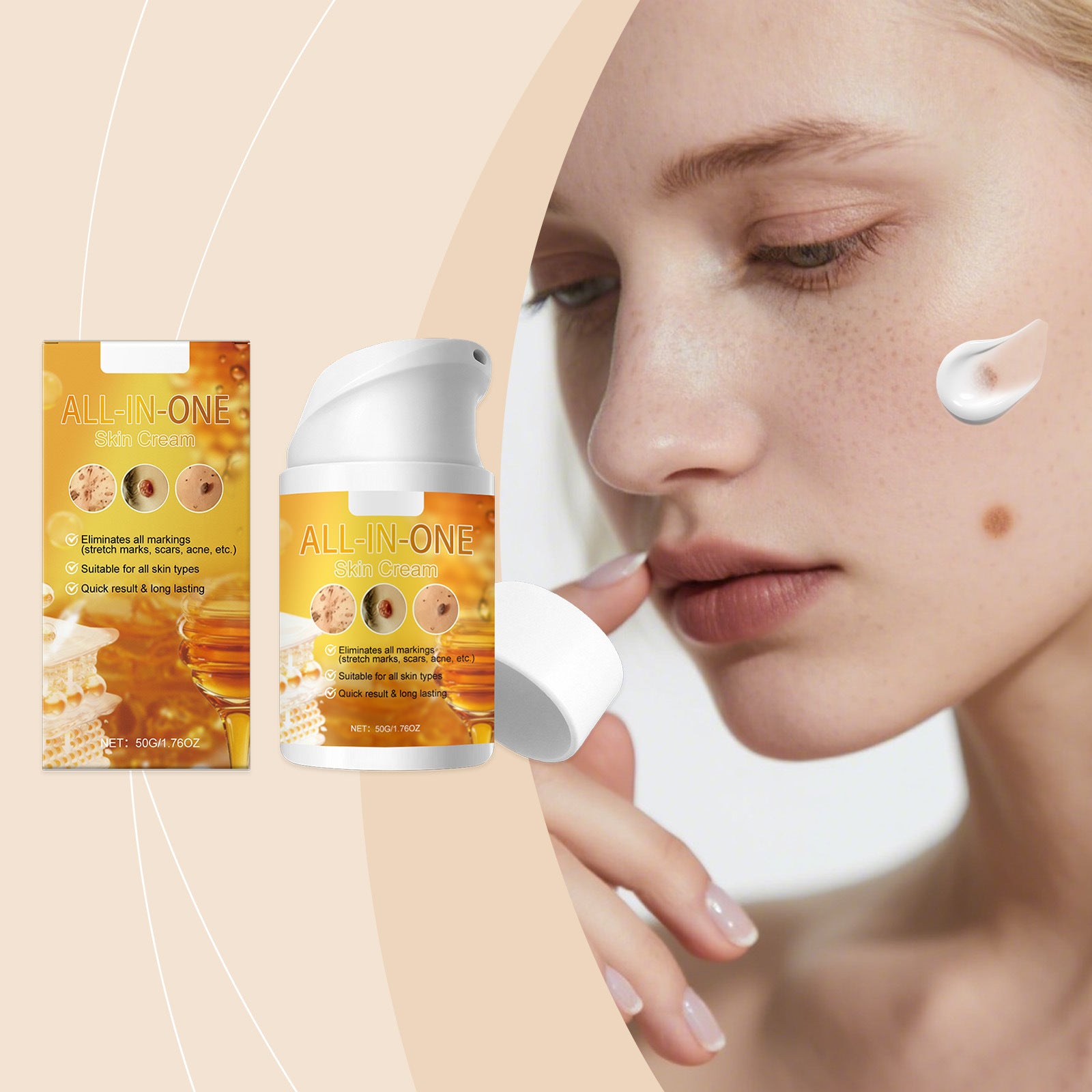 Retinol skincare cream facial care