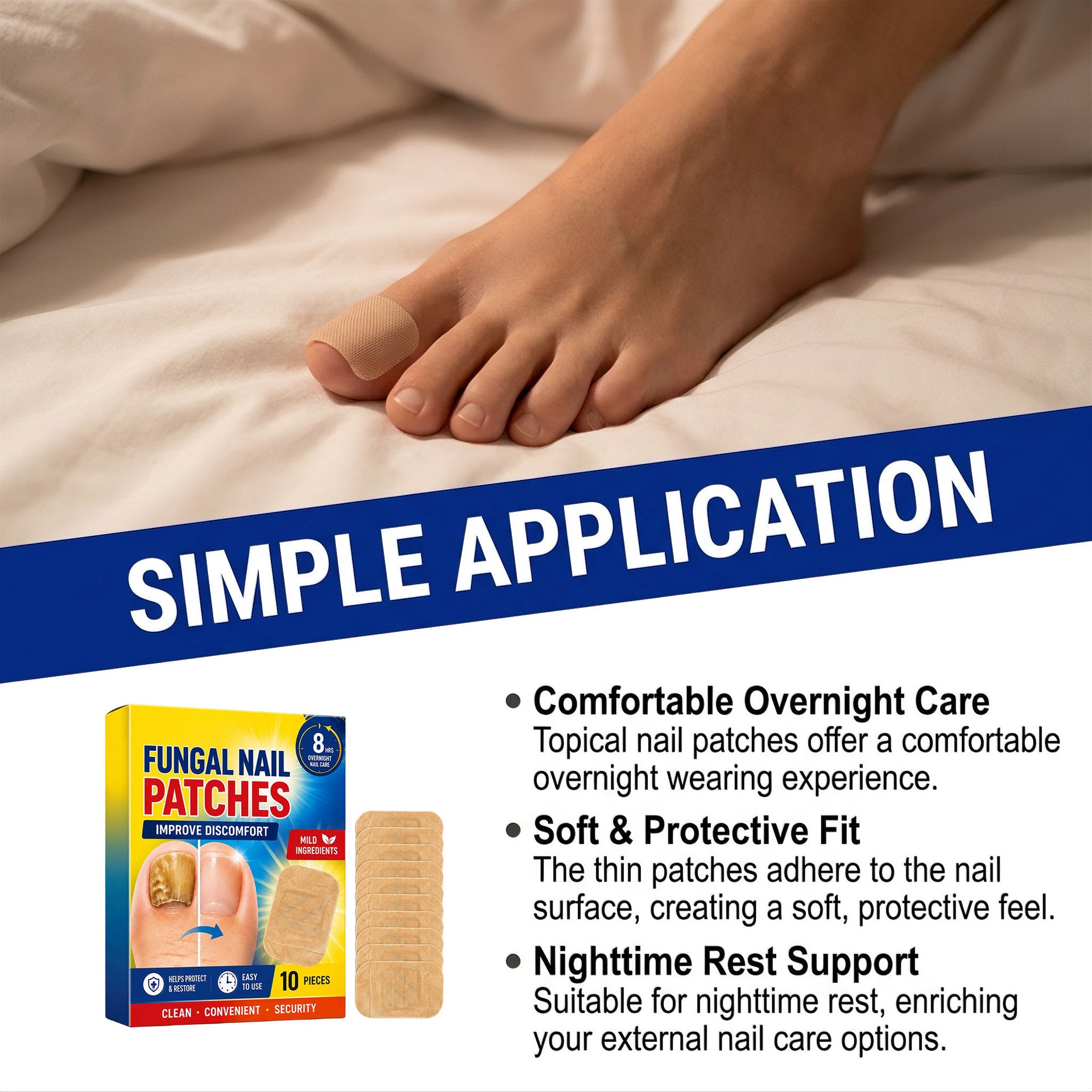 Nail care patches for daily nail grooming