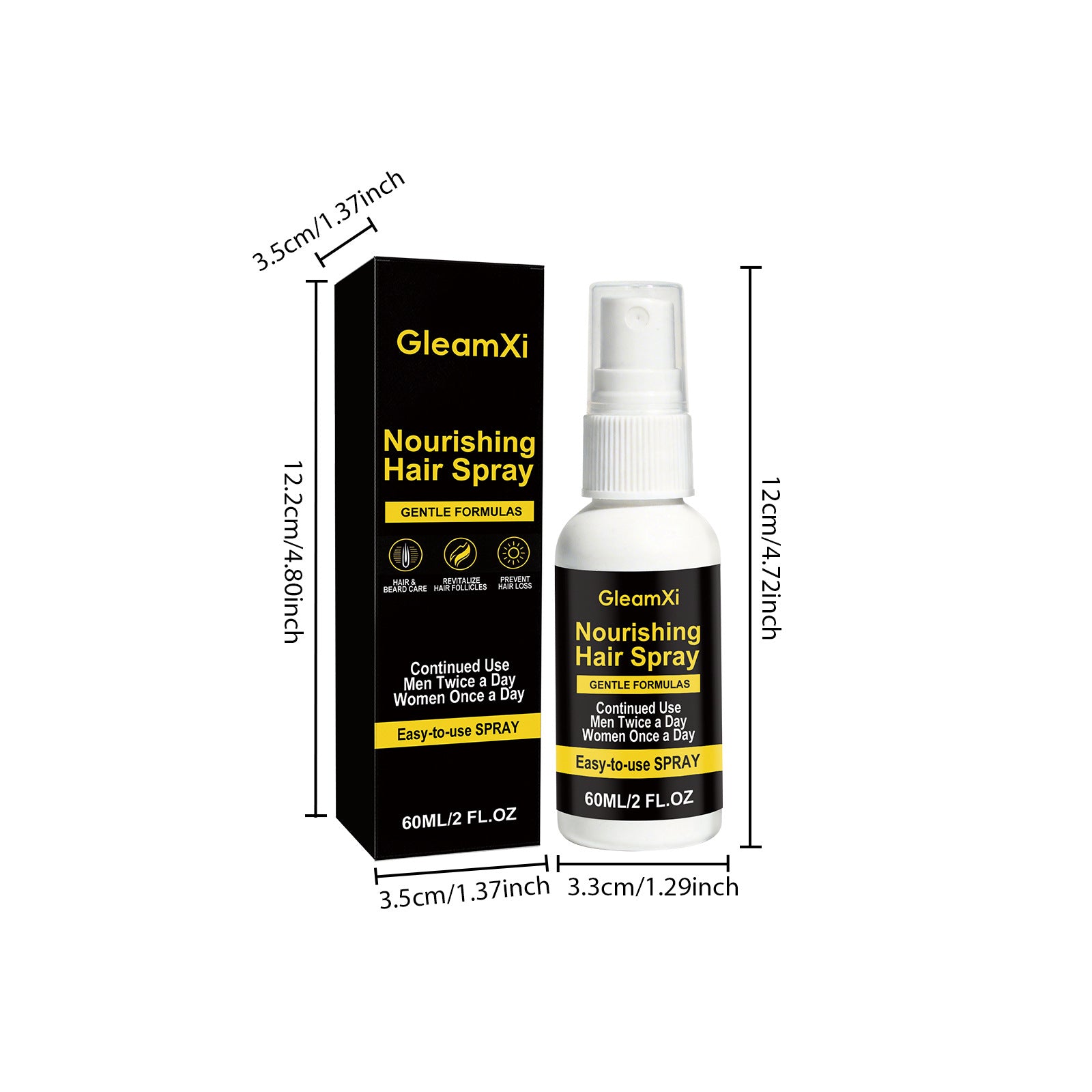 Nourishing hair care spray daily grooming