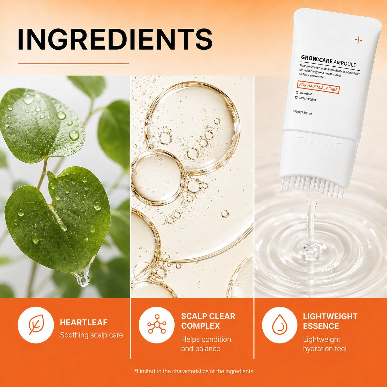 Hair care serum daily grooming