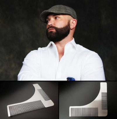 Beard styling brush stainless steel grooming tool