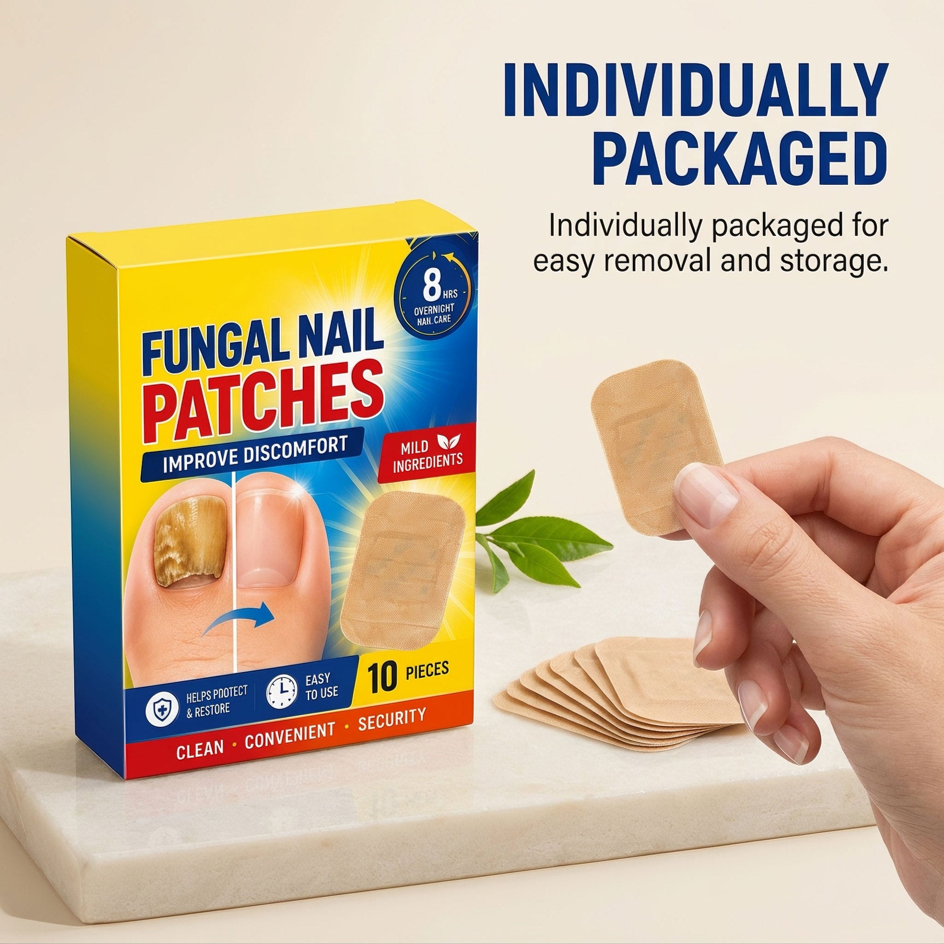 Nail care patches for daily nail grooming