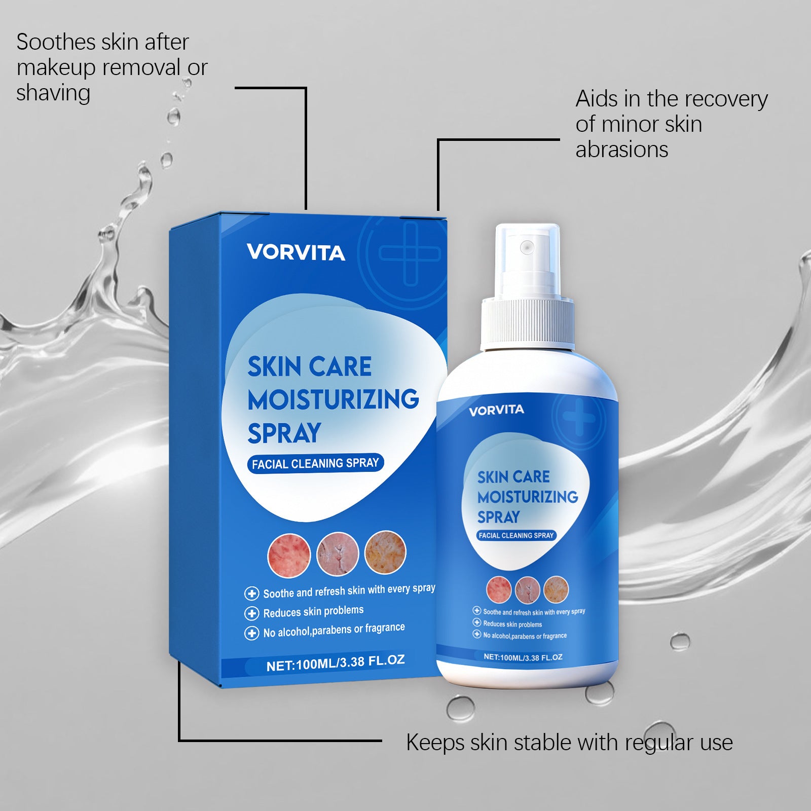 Skincare cleansing mist facial care spray