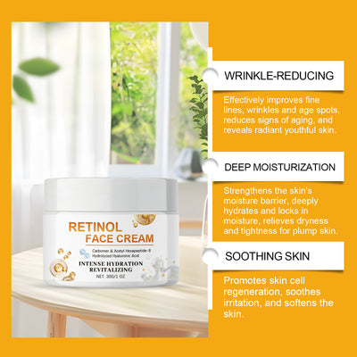 Retinol skincare cream facial care