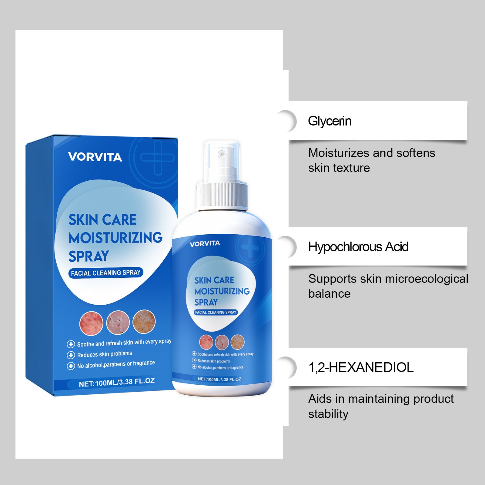 Skincare cleansing mist facial care spray