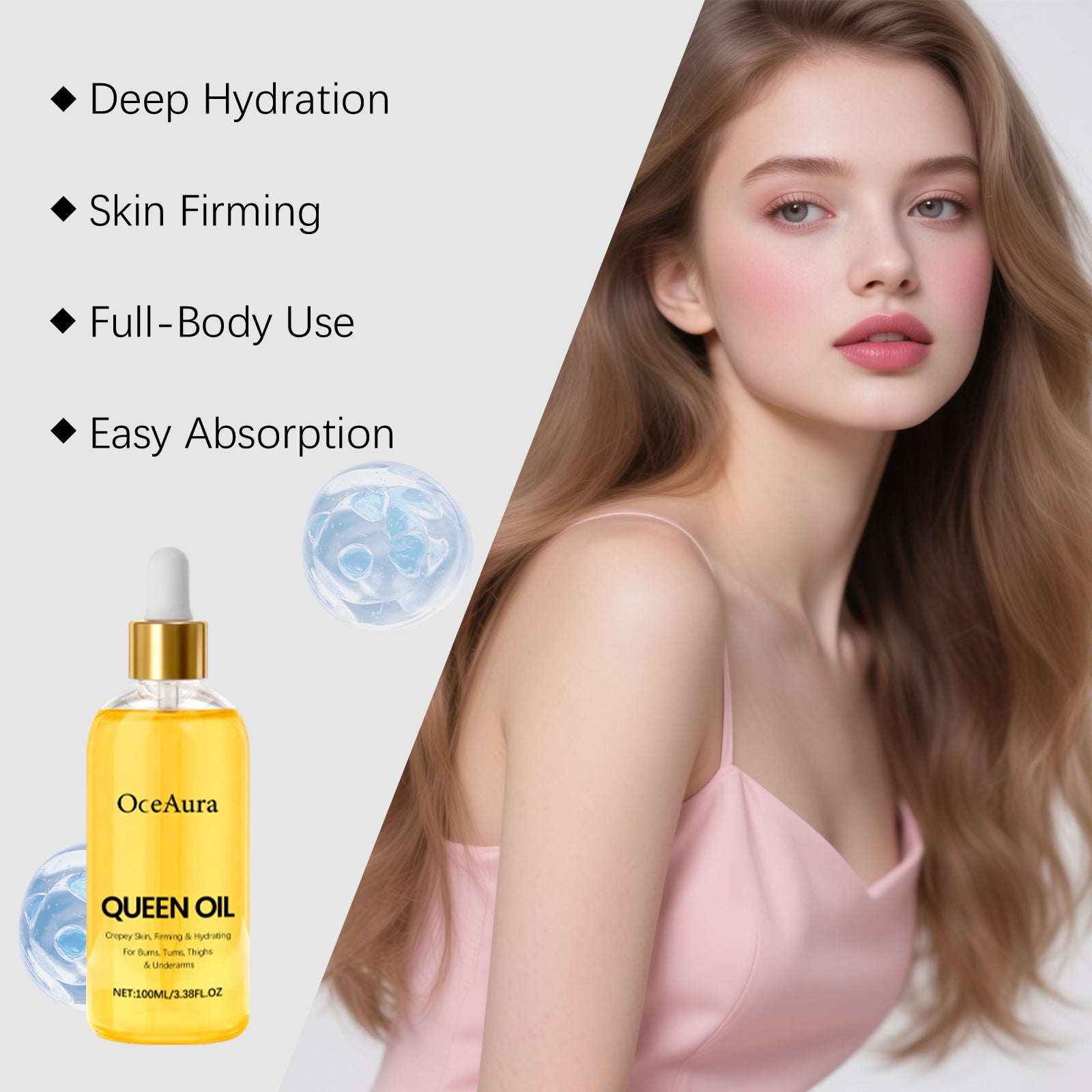 Firming and moisturizing skincare oil facial care