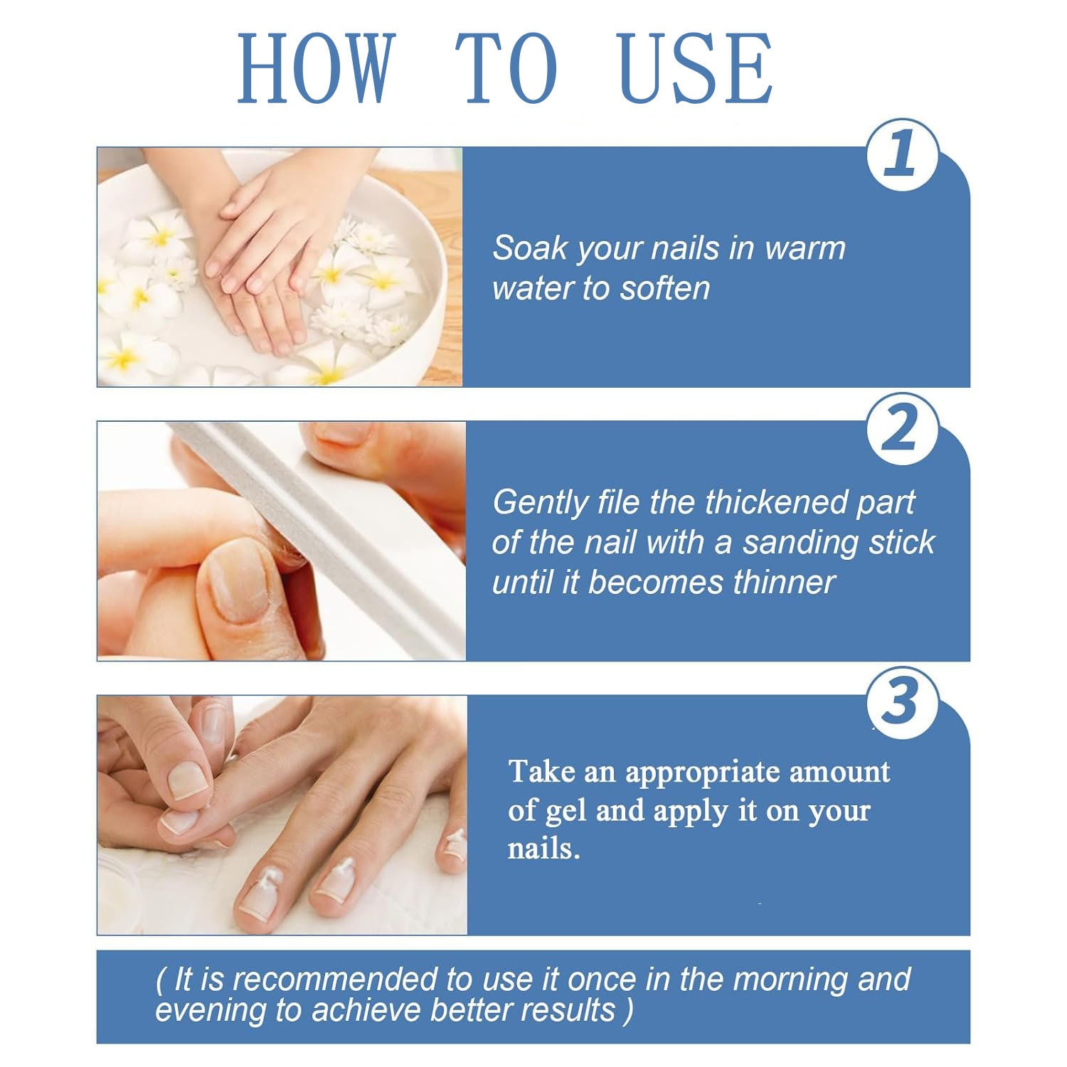 Nail gel care daily manicure
