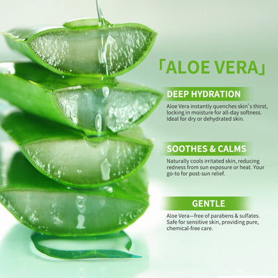 Aloe vera skincare set toner and lotion